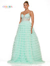 Prom Dresses Prom Long Spaghetti Strap Beaded mesh ball Gown Mint