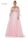 Prom Dresses Prom Long Formal Glitter Mesh Ball Gown Pink