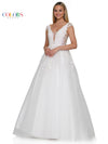 Prom Dresses Long Cap Sleeve Prom Ball Gown Off White