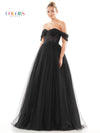 Prom Dresses Long Formal Off Shoulder Prom Ball Gown Black