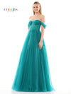 Prom Dresses Long Formal Off Shoulder Prom Ball Gown Deep Green