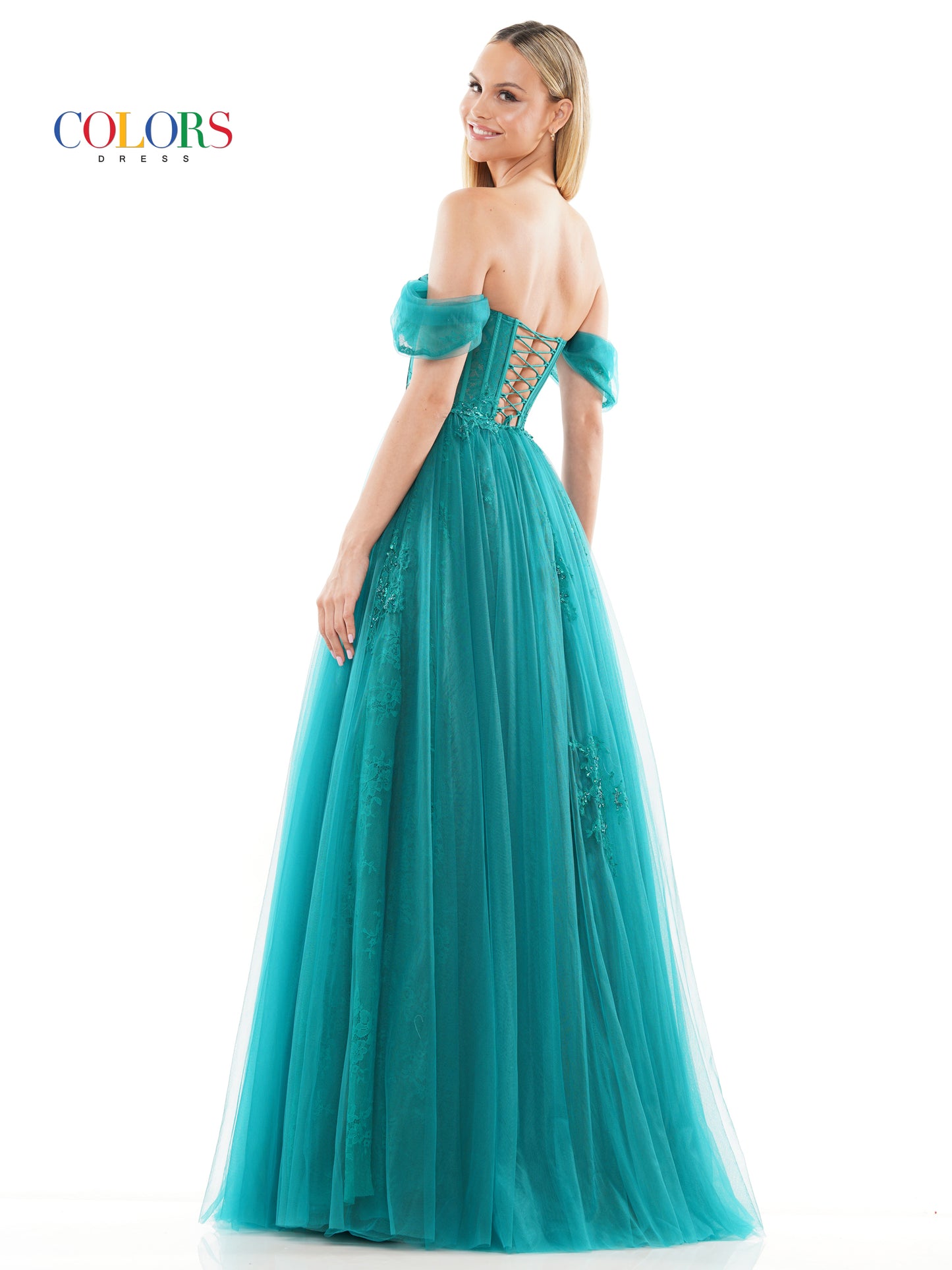 Prom Dresses Long Formal Off Shoulder Prom Ball Gown Deep Green