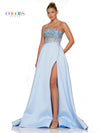 Prom Dresses Long Strapless Mikado Prom Ball Gown Light Blue