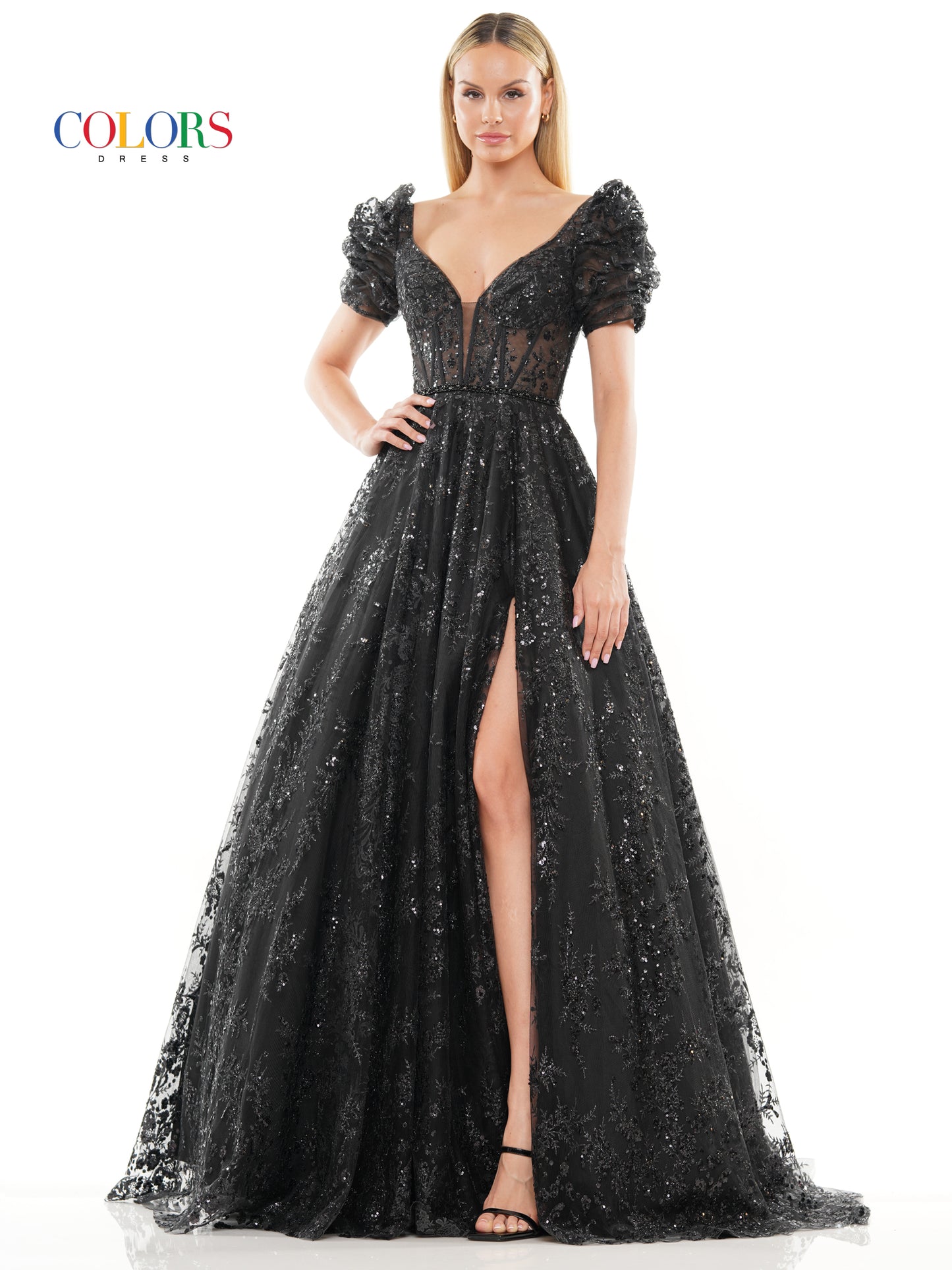 Prom Dresses Prom Long Formal Glitter Ball Gown Black