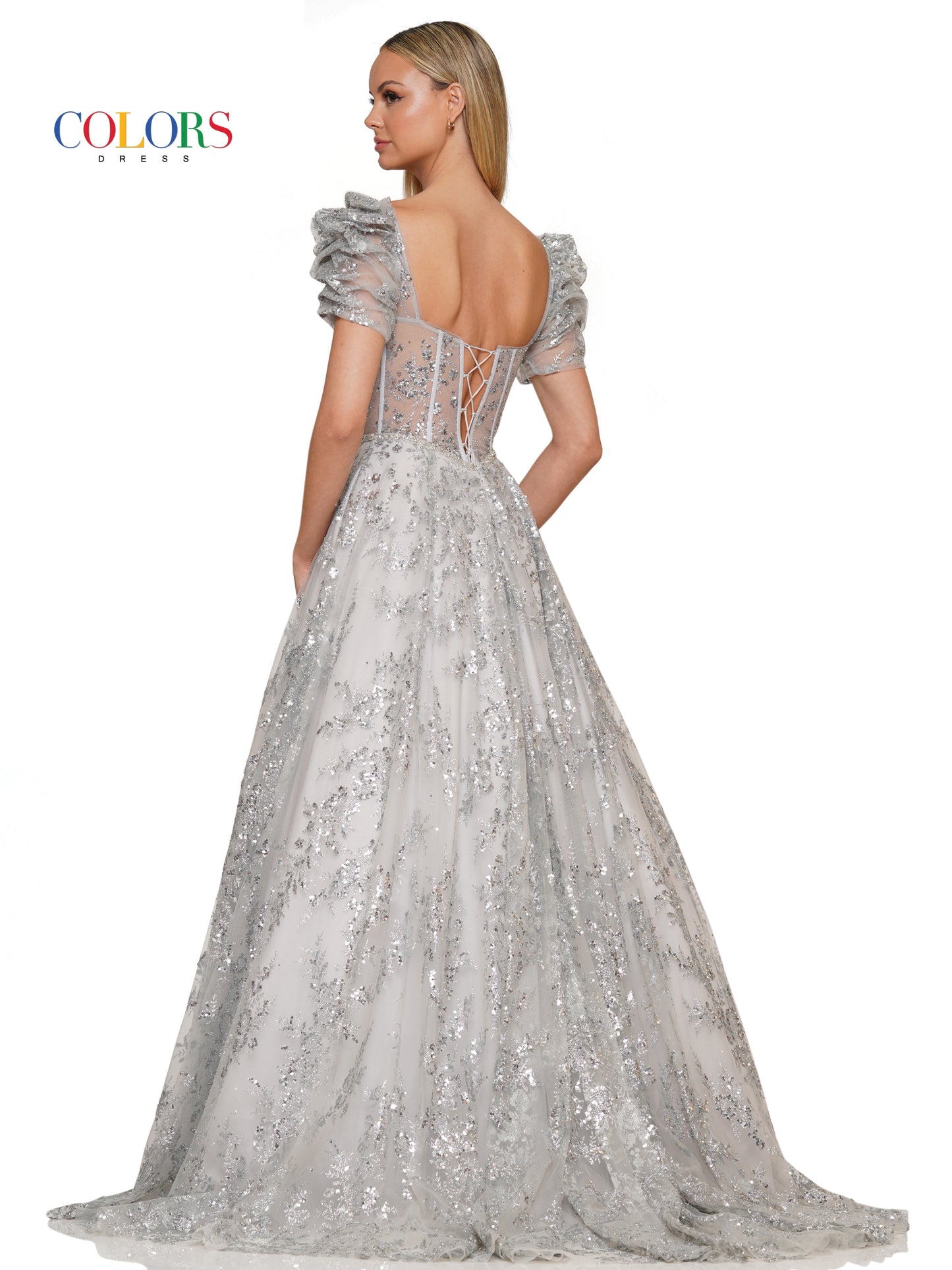 Prom Dresses Prom Long Formal Glitter Ball Gown Silver