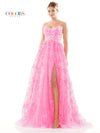 Prom Dresses Long Spaghetti Strap Sequin Prom Ball Gown Hot Pink