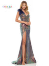 Prom Dresses Prom One Shoulder Fitted Formal Long Dress Navy