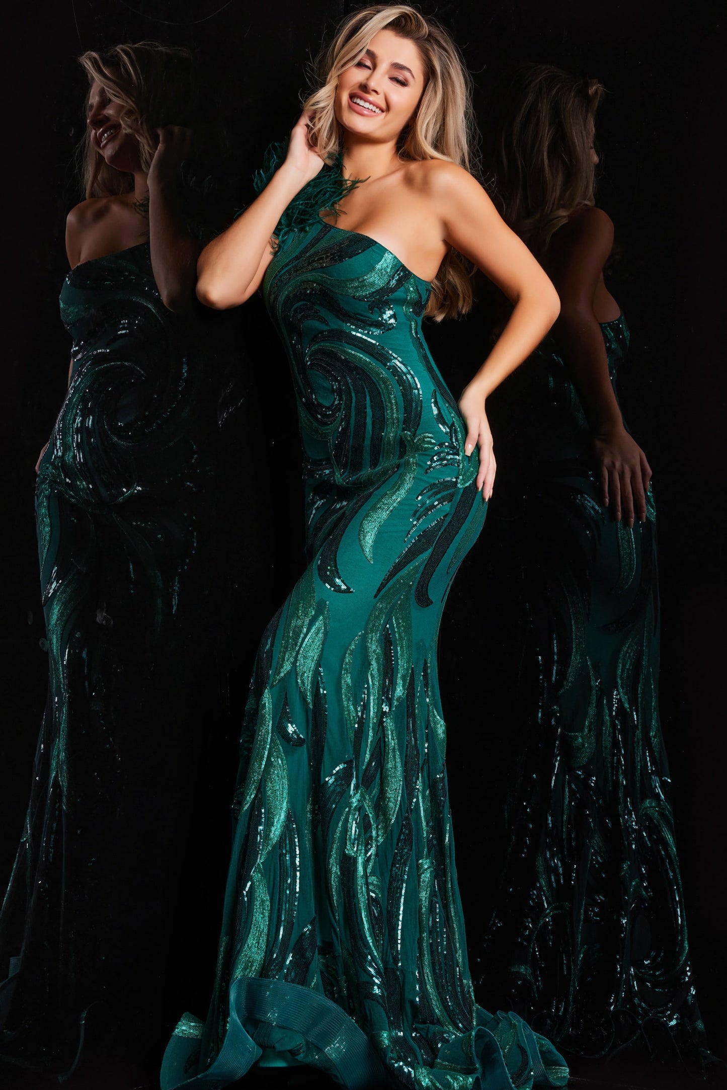 Prom Dresses Fitted Long Formal Prom Dress Green