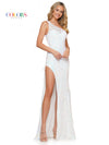 Prom Dresses Long Fitted One Shoulder Prom Dress Off White