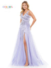 Prom Dresses Long Sleeveless Formal Beaded Mesh Prom Dress Lavender