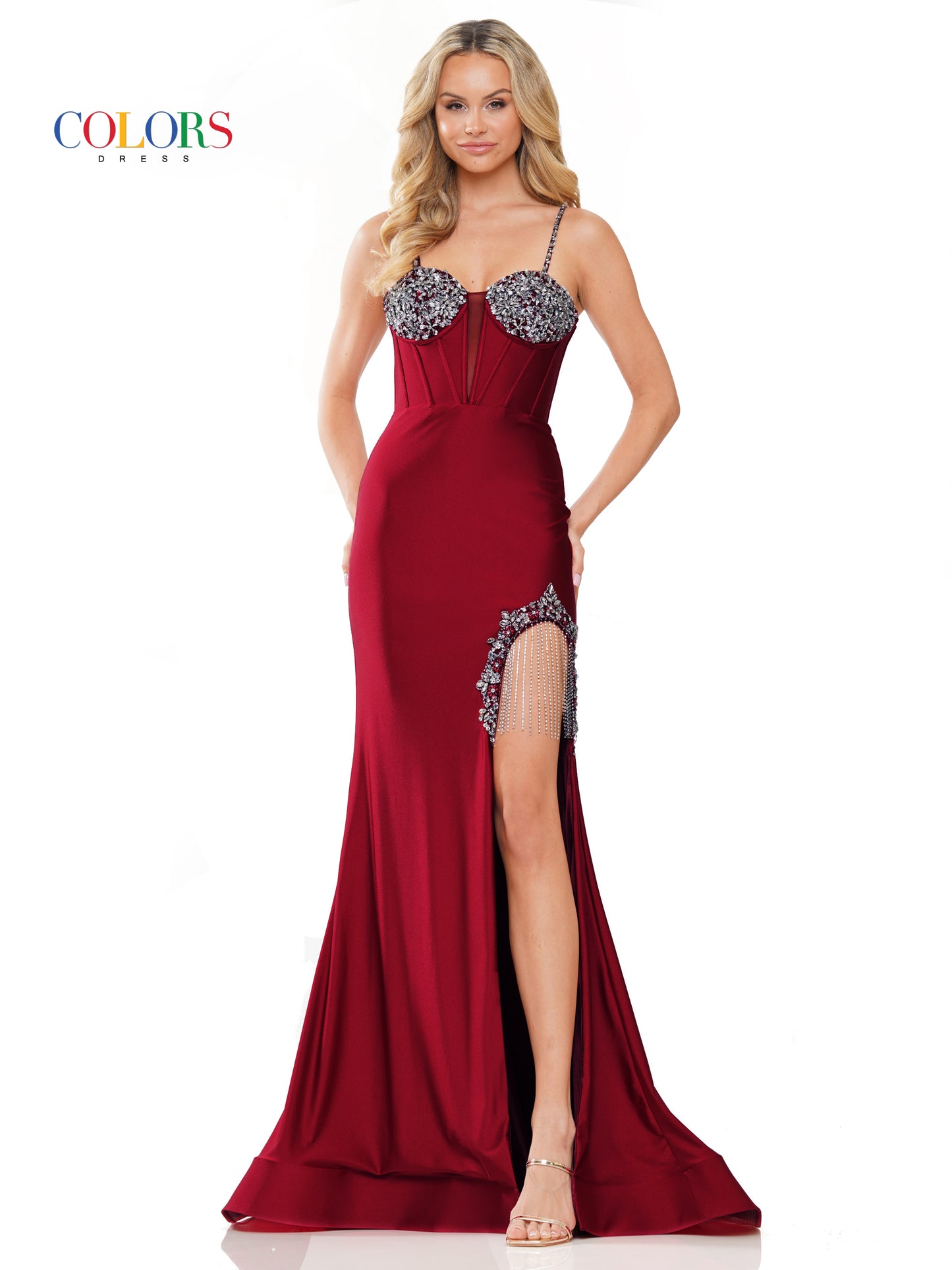 Prom Dresses Long Formal Fitted Satin Prom Dress Wine