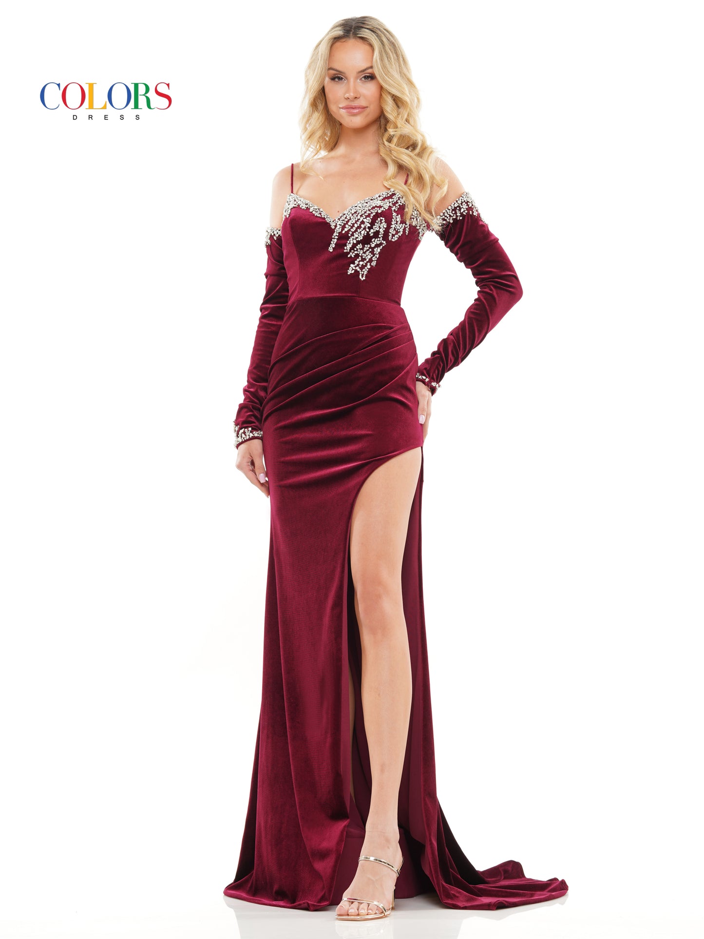 Prom Dresses Long Formal Fitted Velvet Prom Dress Wine