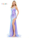 Prom Dresses Long Halter Sequin Fitted Prom Dress Lavender