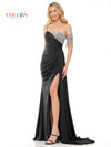 Prom Dresses Long Fitted Formal Satin Prom Dress Black