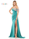 Prom Dresses Long Fitted Formal Satin Prom Dress Deep Green