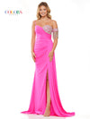 Prom Dresses Long Fitted Formal Satin Prom Dress Hot Pink