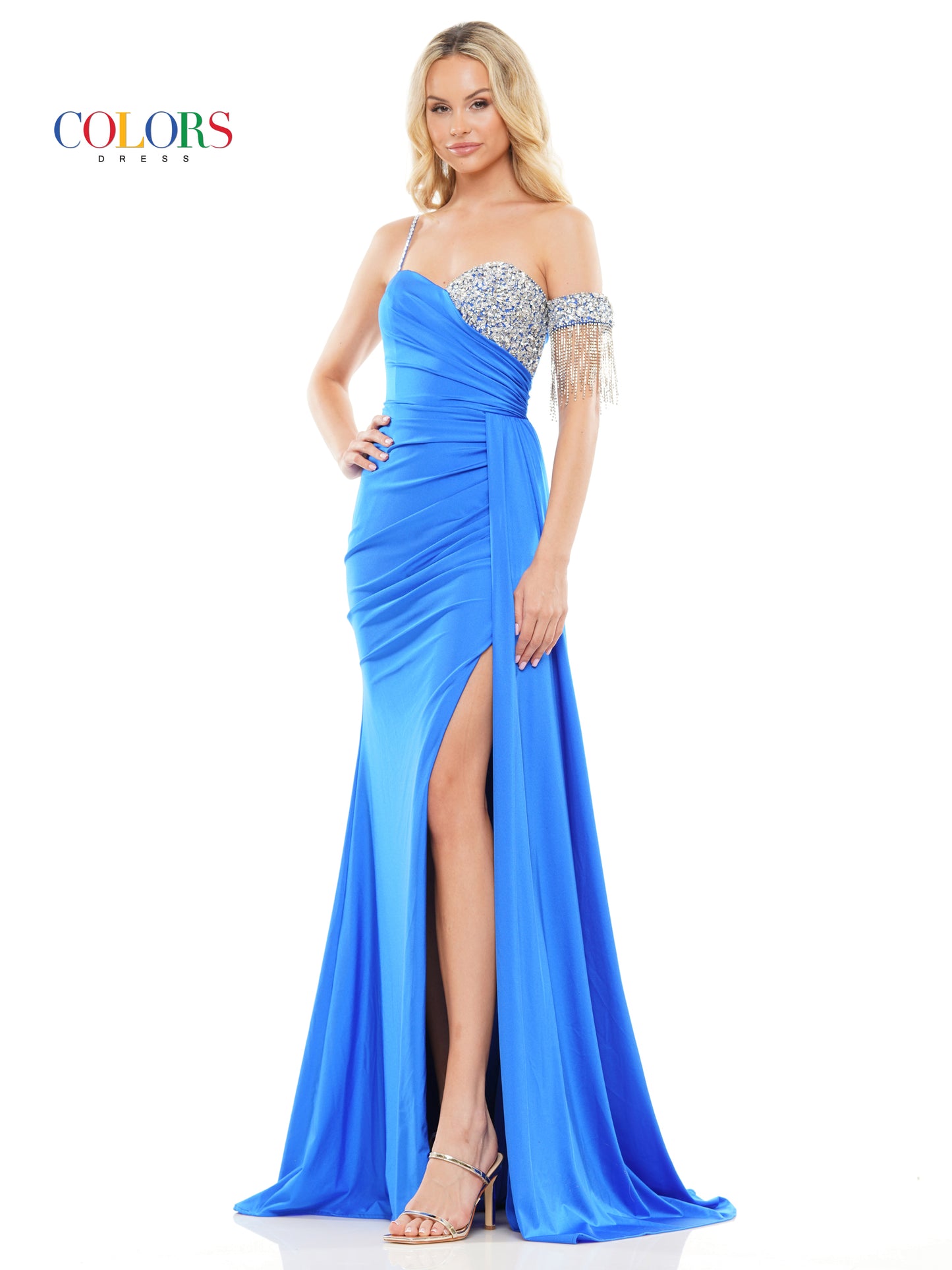 Prom Dresses Long Fitted Formal Satin Prom Dress Royal