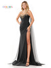 Prom Dresses Long Formal Fitted Satin Prom Dress Black