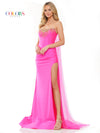 Prom Dresses Long Formal Fitted Satin Prom Dress Hot Pink