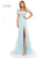 Prom Dresses Long Formal Fitted Sequin Mesh Prom Dress Light Blue