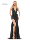 Prom Dresses Long Sleeveless Formal Glitter Prom Dress Black