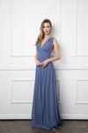 Long Sleeveless Formal Bridesmaids Slit Dress