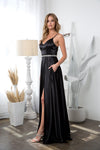 Long Formal Spaghetti Strap Bridesmaids Dress