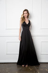 Long Formal Sleeveless Satin Bridesmaids Dress