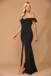 Long Off Shoulder Formal Bridesmaids Chiffon Dress