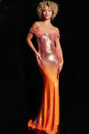 Prom Dresses Fitted Long Formal Prom Dress Orange/Neon Orange