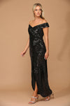 Long Off Shoulder Formal Evening Gown