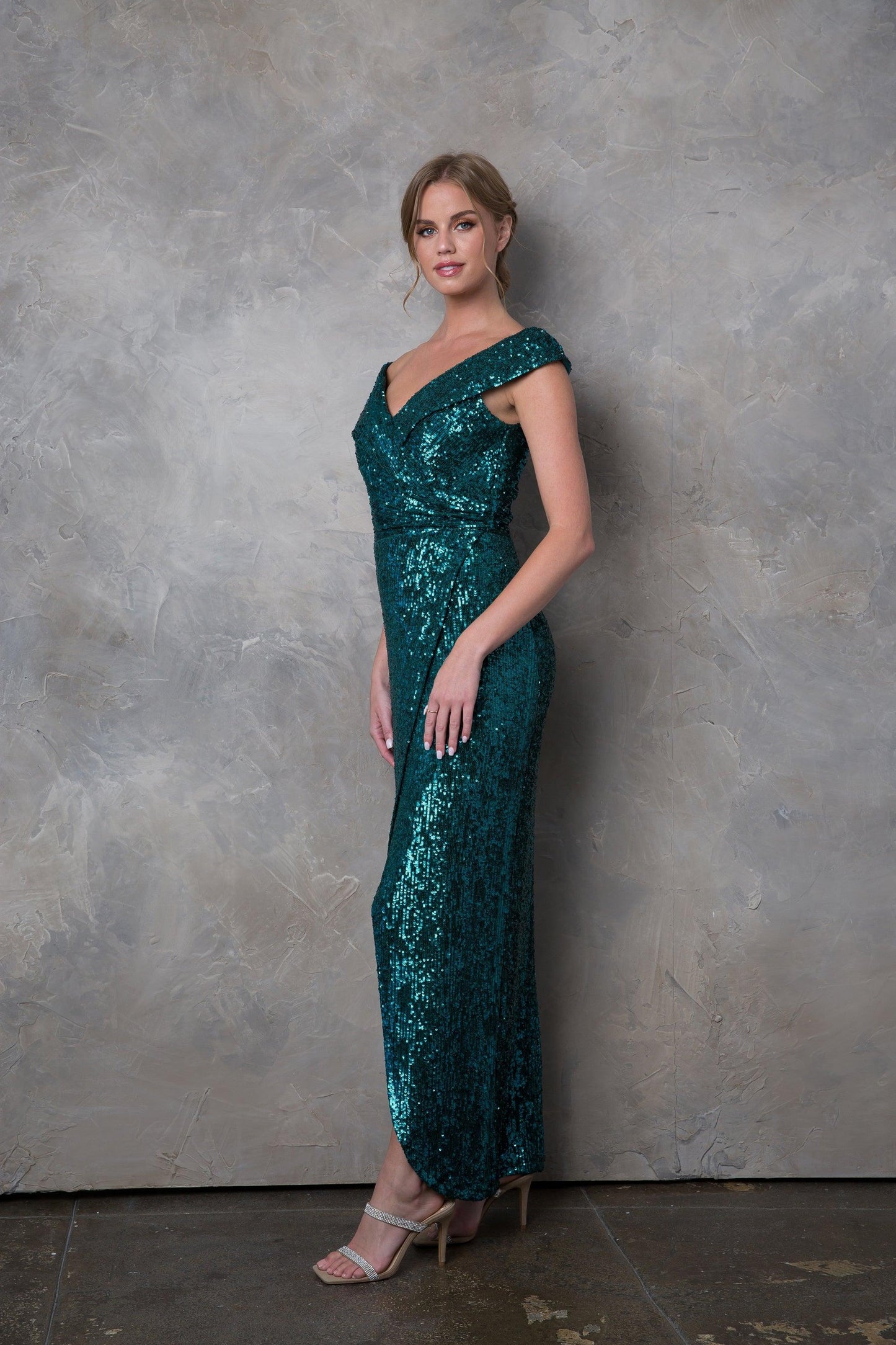 Long Off Shoulder Formal Evening Gown Sale