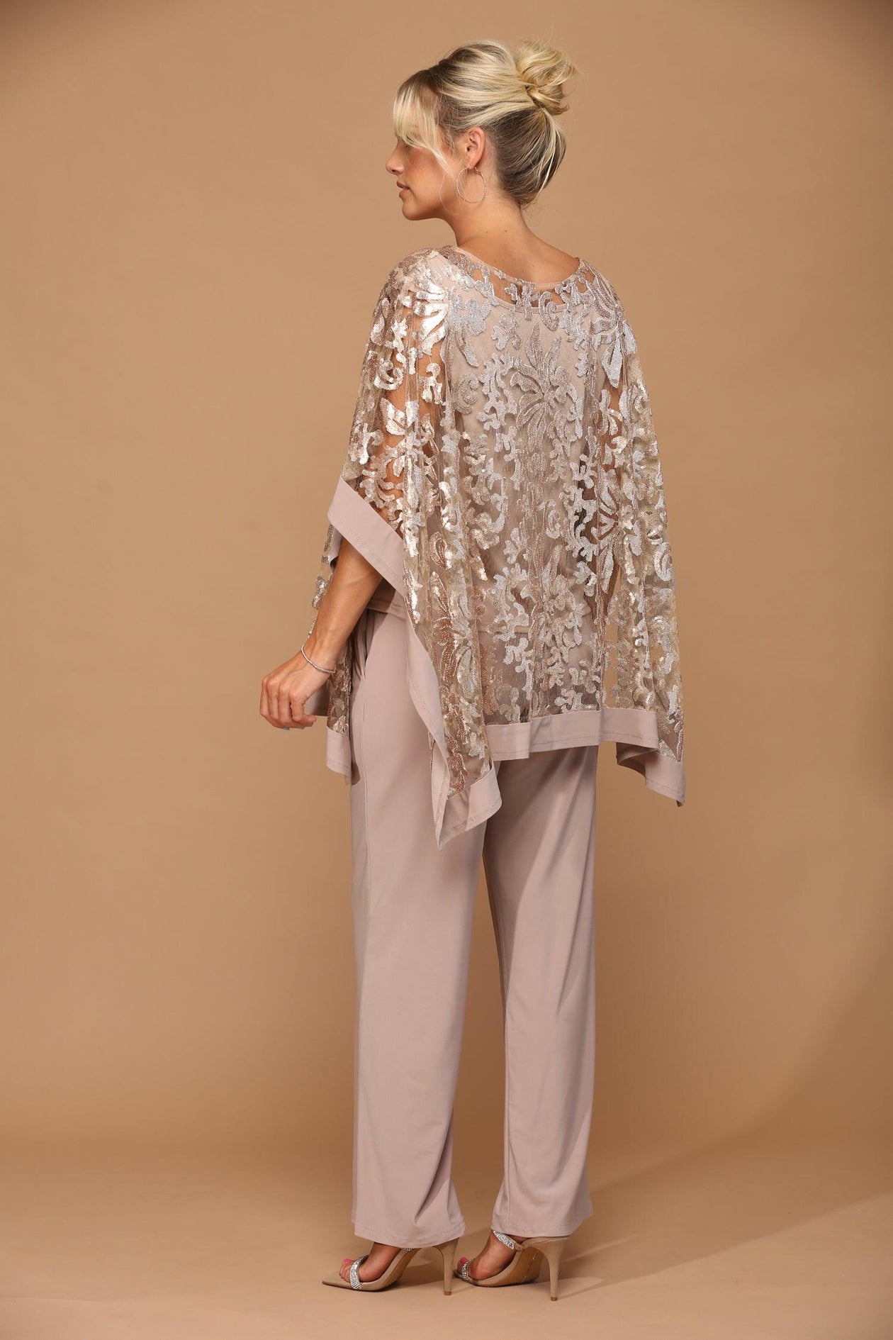 Cocoa Long Formal Mother of the Bride Jacket Pant Suit for $169.99