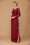 Long Sleeve Formal Mother of the Bride Evening Gown