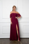 Long Formal Bridesmaids Chiffon Evening Gown