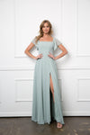 Long Formal Bridesmaids Chiffon Evening Gown