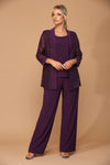 Long Formal Mother of the Bride Jacket Pant Suit