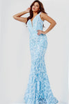 Jovani 63349 Prom Long Off Shoulder Metallic Dress