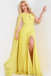 Prom Dresses Pleated Skirt Long Formal Prom Dress Yellow