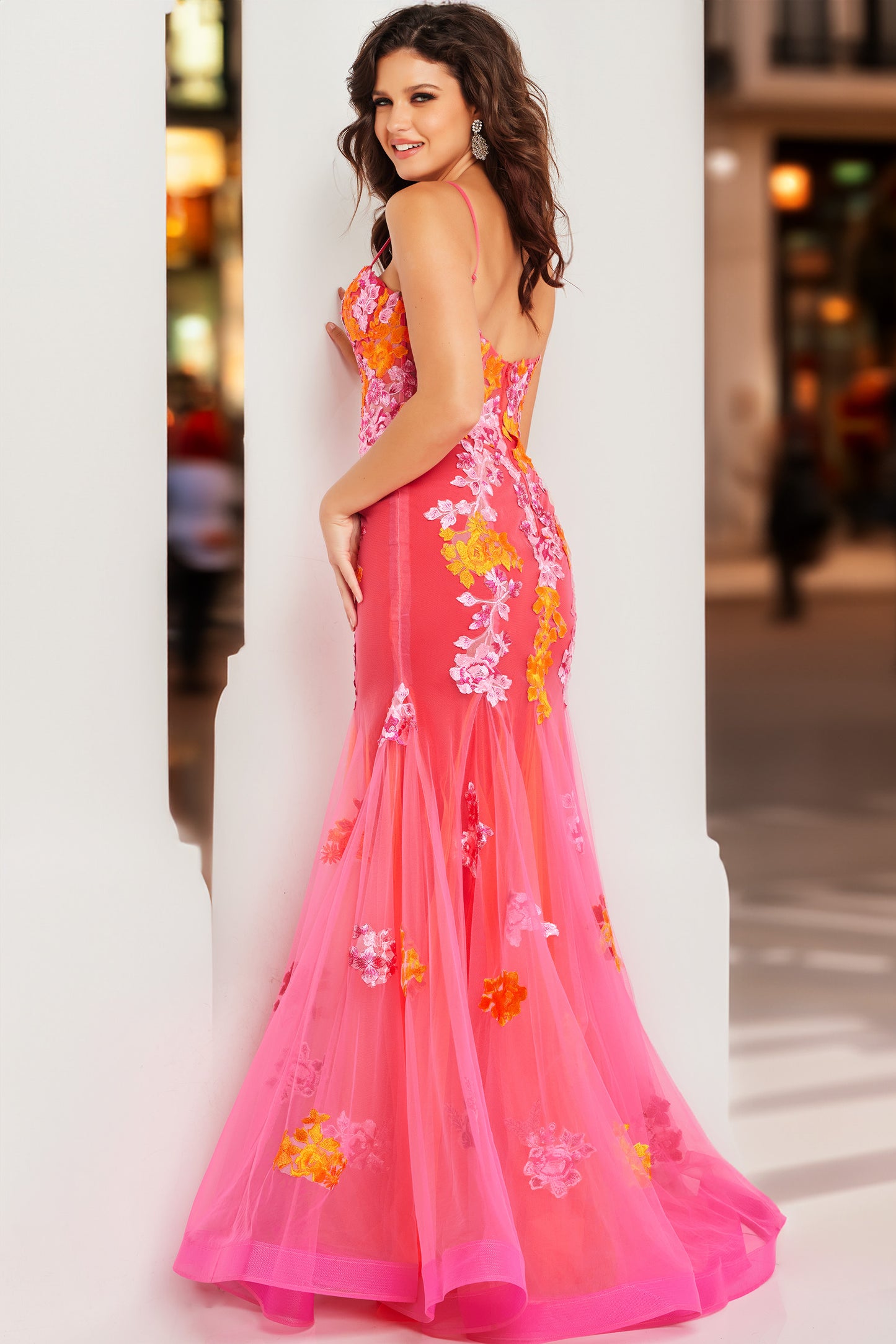 Prom Dresses Long Formal Prom Dress Pink Multi