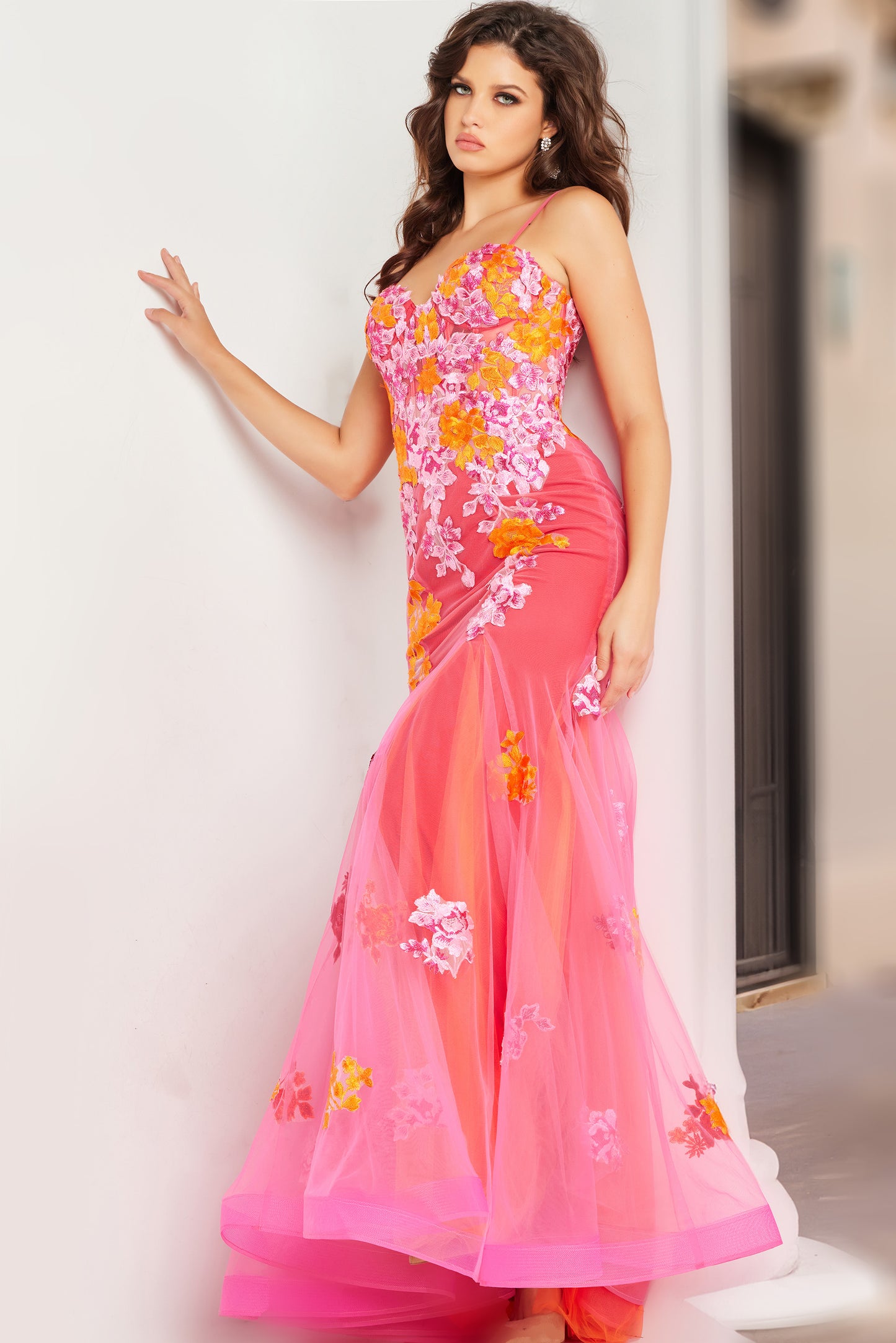 Prom Dresses Long Formal Prom Dress Pink Multi