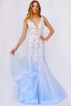 Prom Dresses Long Sleeveless Mermaid Prom Dress Light Blue