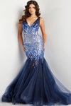 Prom Dresses Long Sleeveless Formal Mermaid Prom Dress Navy/Peri