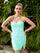 Cocktail Dresses Short Strapless Homecoming Dress MINT