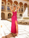 Prom Dresses Long Formal Prom Fitted Dress Fuchsia