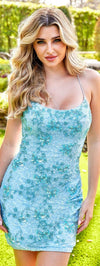 Cocktail Dresses Fitted Short Homecoming Dress POWDER BLUE