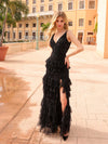 Prom Dresses Long Formal Tiered Prom Dress Black