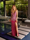 Prom Dresses Long Fitted Sequin Ornate Prom Formal Dress Fuchsia