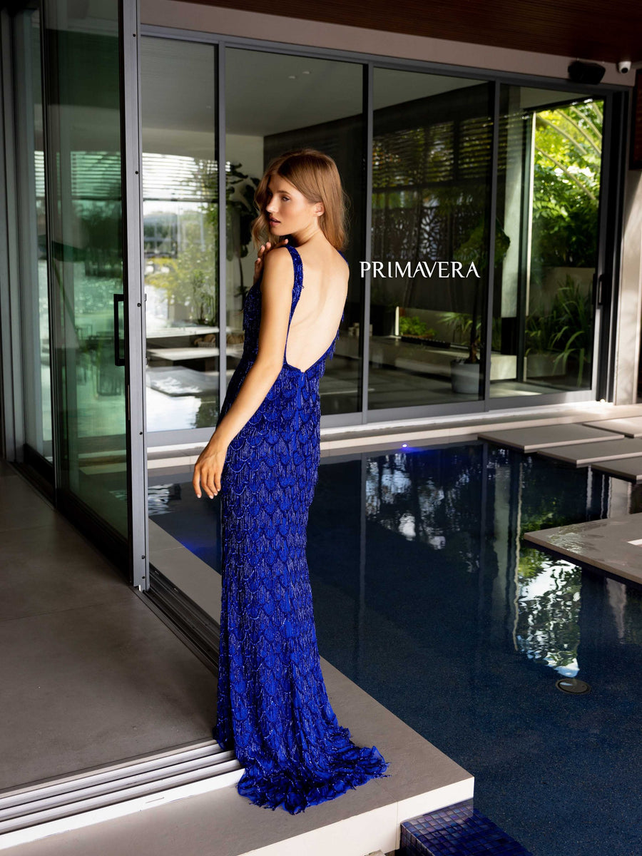 Prom Dresses Long Fringe Formal Prom Dress Royal Blue