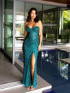 Prom Dresses Prom Fitted Formal Long Dress Teal